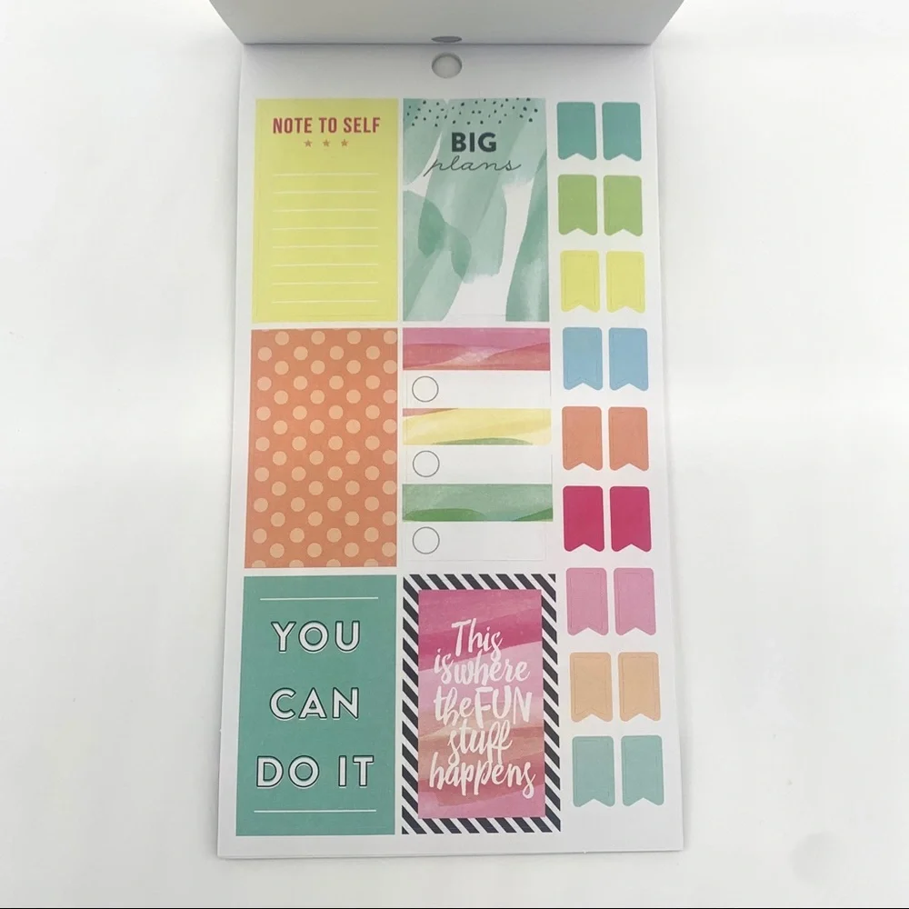 Happy Planner Water Colors Sticker Sheet Book